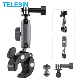 Telesin Aluminium Bike Mount Motorcycle Bracket Arm Gopro Insta360 DJI