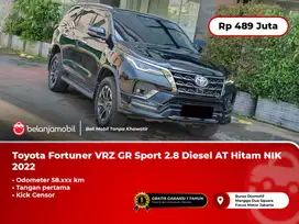 [TANGAN PERTAMA] Toyota Fortuner VRZ GR Sport 2.8 Diesel AT Hitam 2022