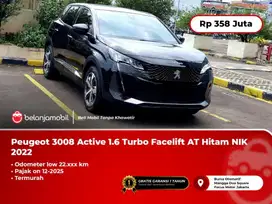 [LOW KM 22K] Peugeot 3008 Active 1.6 Turbo Facelift AT Hitam 2022/2023