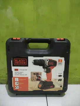 Black+Decker Cordless Hammer Drill Kit / Bor Impact Baterai Set