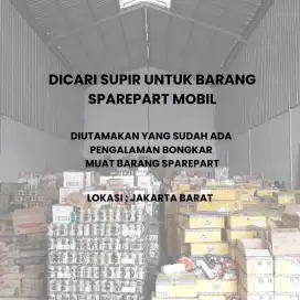 Dibutuhkan Supir Gudang Bongkar Muat Barang