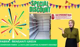 Pabrik Rak minimarket jawa gondola harga murah