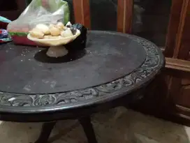 Meja Makan dan Kursi Jati Kuno