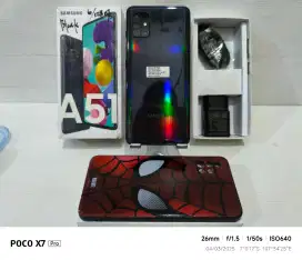 Samsung A51 6/128 Gb Likenew 98% Garansi Ex Sein Fullset boleh TT yah