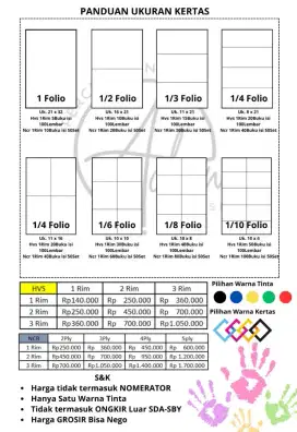 CETAK NOTA CUSTOM MURAH