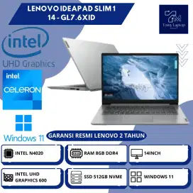 LAPTOP LENOVO IDEAPAD SLIM 1 INTEL N4020 RAM8GB SSD512GB 14INCH