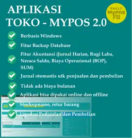 Program/Aplikasi/Software Kasir POS  utk toko/petshop/apotik Akuntansi