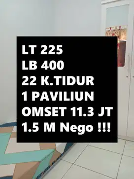 Jual Kosan Aktif Selalu Penuh & Bebas Banjir