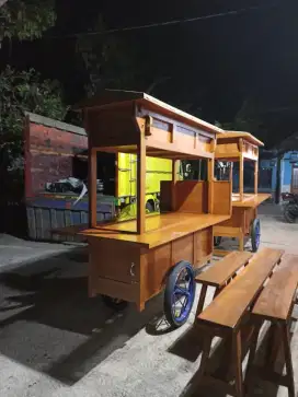 Gerobak Angkringan Bakso Mie Ayam PeceL Bubur Sate Martabak Ronde dlL