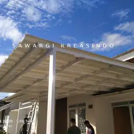 Pasang kanopi bandung, alderon solarflat spandek kaca dll
