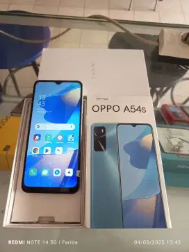 Oppo A54s 6/128gb bekas fullset normal bisa TT