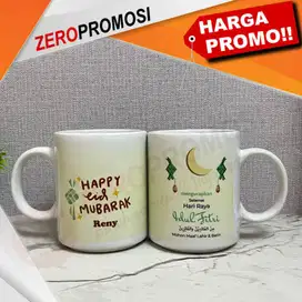 Mug Gelas Idul Fitri Eid Mubarak Terlaris Souvenir Unik