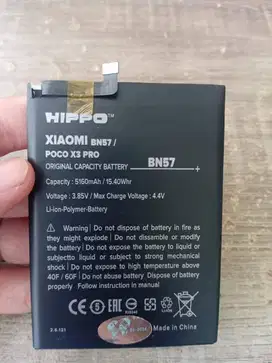 Baterai Hippo untuk HP Poco X3 Pro (BN57)