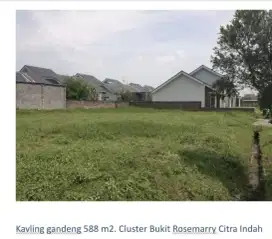 Kavling Hook Siap Bangun di Citra Indah Cileungsi Bogor
