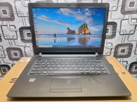 Laptop Lenovo Amd A9 ram 4gb SSD 256gb slim siap pakai