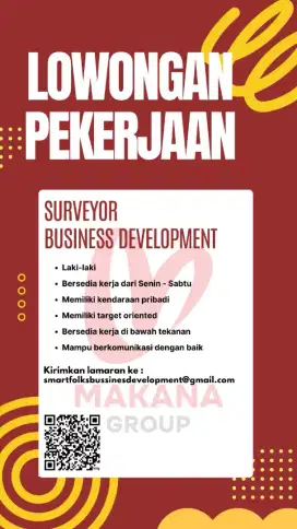 Lowongan Kerja Surveyor Business Development (Tim Lapangan)