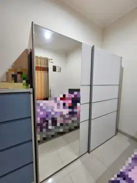 Lemari Baju Dorong Import 2 pintu besar