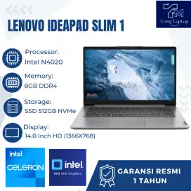 LENOVO IDEAPAD SLIM 1 INTEL N4020 RAM 8GB SSD 512GB LAYAR 14.0 INCH