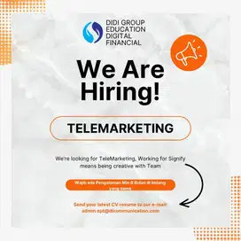 Dibutuhkan Telemarketing !!