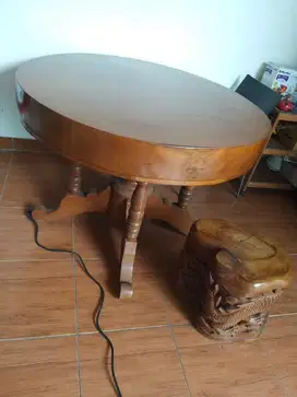 Meja kayu jati asli free kompor listrik alvano