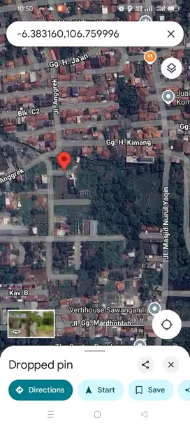 Jual Tanah 450m SHM di Cinangka jl kimang sawangan