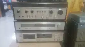 Luxman vintage sett ampli tuner FM dan tape deck