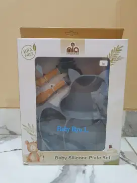 Baby silicone plate set tempat makan bayi