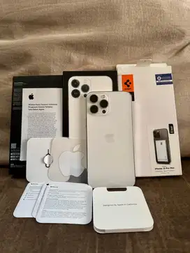 Iphone 13 Pro Max 128gb ex ibox PA/A Silver mulus 98% sangat terawat