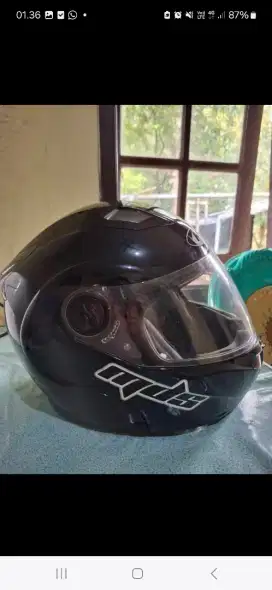 Helm MDS Modular Hitam Glosy