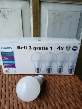 Lampu LED Philips 9watt ( isi 4 )