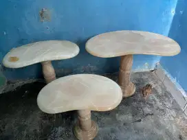 3 buah meja batu marmer mar mer seperti digambar