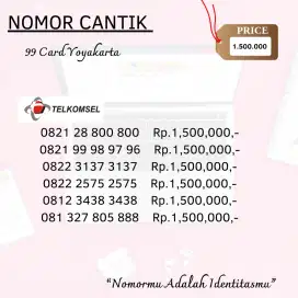 NOMOR CANTIK TELKOMSEL SIMPATI RATUSAN TRIPLE ABCD URUT RAPI