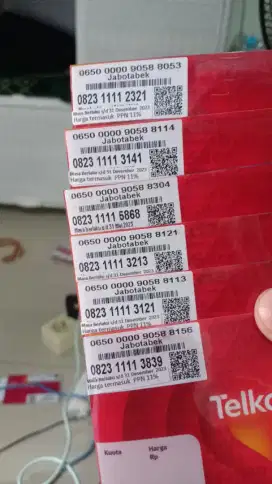 NOMOR CANTIK TELKOMSEL SIMPATI KWARTED 1111 RAPI