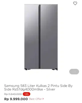 KULKAS SAMSUNG SBS 2 PINTU RS57DG40009SE