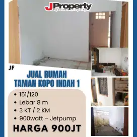 JUAL MURAH RUMAH HITUNG TANAH TKI 1 900 JT AN LT 151