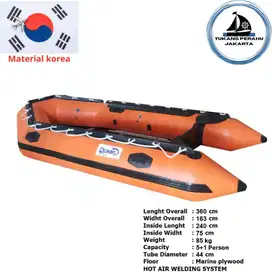 Perahu karet type 360 Bersertifikat Standart Rescue,Banjir PVC Korea