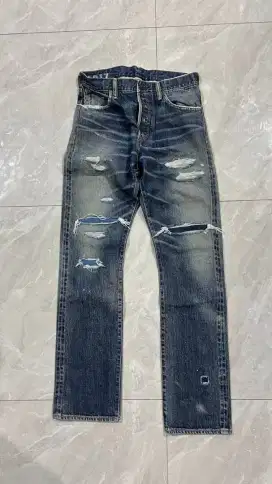 Visvim distressed cropped jeans