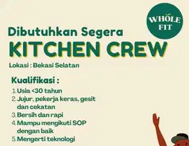 DIBUTUHKAN SEGERA Karyawan Part Time Cloud Kitchen di Pondok Kelapa