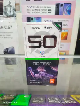 Infinix Note 50 8/256 GB Helio G100 AMOLED  144Hz Garansi Resmi