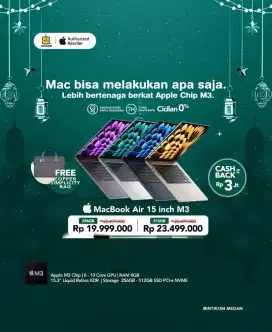Cicilan Mackbook Air M3 15inchi cuma pakai KTP