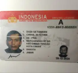 Cari loker supir/Driver