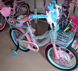 SEPEDA ANAK PEREMPUAN SEPEDA MINI 18 INCH CHAMOMILE ( (KUDA PONY PINK
