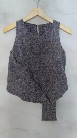 Tanktop Linen abu abu