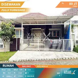 DISEWAKAN RUMAH SIAP HUNI FULL FURNISH DI AUSTIN VILLE, DIENG MALANG