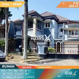 Disewakan Rumah Puncak Dieng Malang Mewah Siap Huni