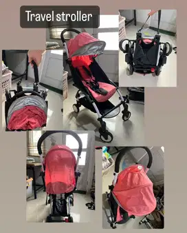 Travel stroller reclining