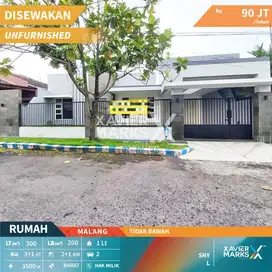 Disewakan Rumah Siap Huni Lokasi Tidar Bawah, Malang