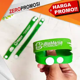 Souvenir Gelang Rubber Sambungan Kancing Custom