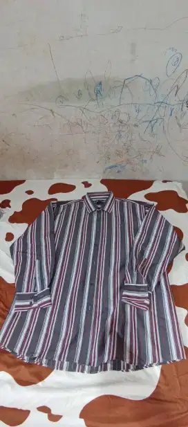 Yaow kemeja salur lengan panjang niko