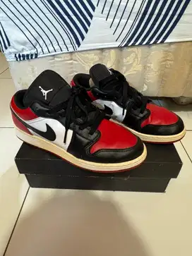 Sepatu Air Jordan 1 Brad Toe Low Size 7Y